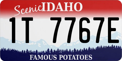 ID license plate 1T7767E