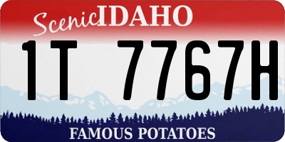 ID license plate 1T7767H