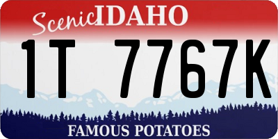 ID license plate 1T7767K
