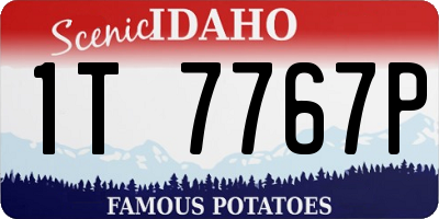 ID license plate 1T7767P