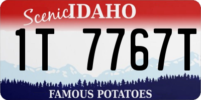 ID license plate 1T7767T