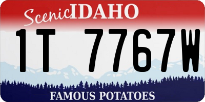 ID license plate 1T7767W