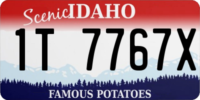 ID license plate 1T7767X