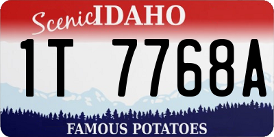 ID license plate 1T7768A