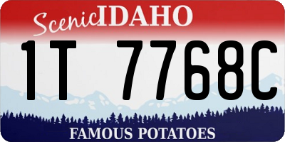 ID license plate 1T7768C