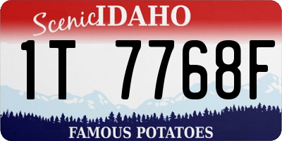 ID license plate 1T7768F
