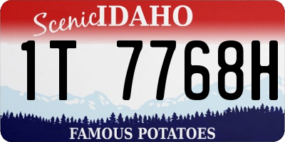 ID license plate 1T7768H