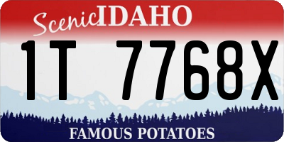 ID license plate 1T7768X