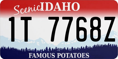 ID license plate 1T7768Z