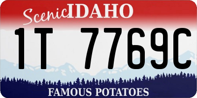 ID license plate 1T7769C