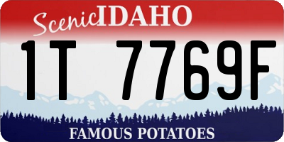 ID license plate 1T7769F