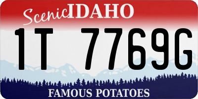 ID license plate 1T7769G