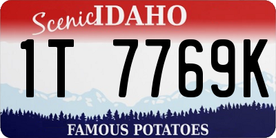 ID license plate 1T7769K