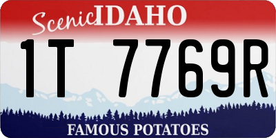 ID license plate 1T7769R