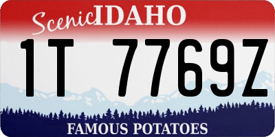 ID license plate 1T7769Z