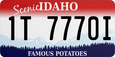 ID license plate 1T7770I
