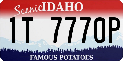 ID license plate 1T7770P