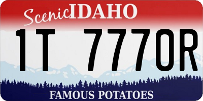 ID license plate 1T7770R