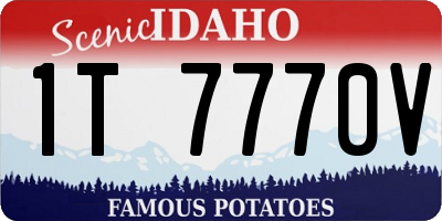 ID license plate 1T7770V