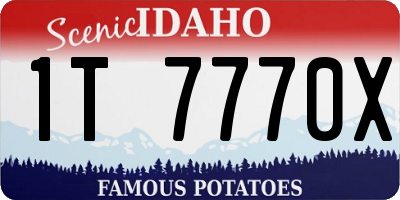 ID license plate 1T7770X