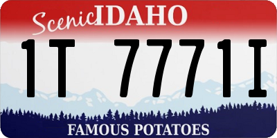 ID license plate 1T7771I
