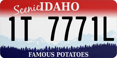 ID license plate 1T7771L