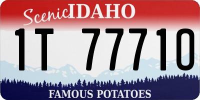 ID license plate 1T7771O