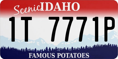 ID license plate 1T7771P
