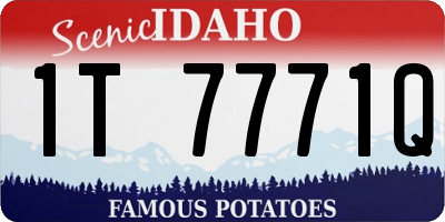 ID license plate 1T7771Q