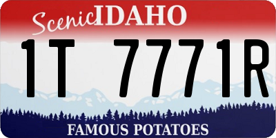ID license plate 1T7771R