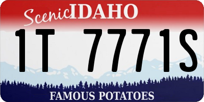 ID license plate 1T7771S