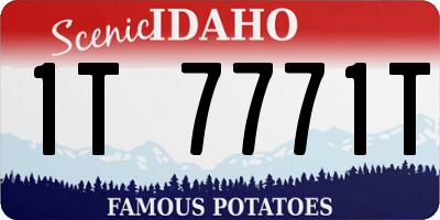 ID license plate 1T7771T