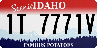 ID license plate 1T7771V