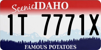 ID license plate 1T7771X