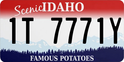 ID license plate 1T7771Y