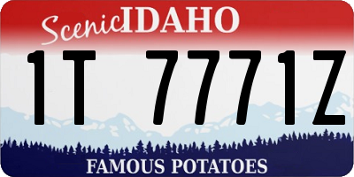ID license plate 1T7771Z