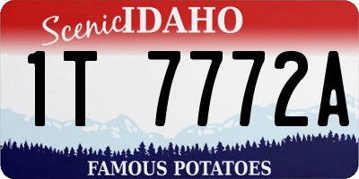 ID license plate 1T7772A