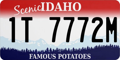 ID license plate 1T7772M