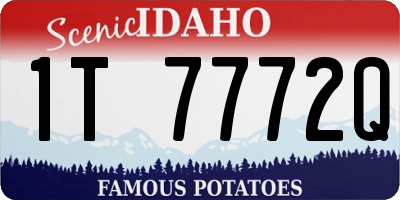 ID license plate 1T7772Q