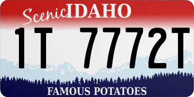 ID license plate 1T7772T