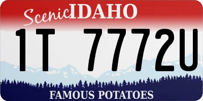 ID license plate 1T7772U