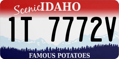 ID license plate 1T7772V