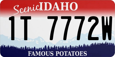 ID license plate 1T7772W