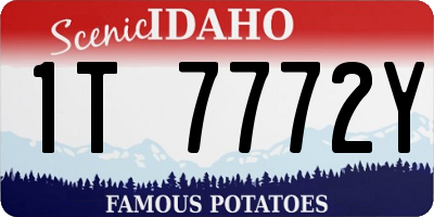 ID license plate 1T7772Y