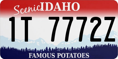 ID license plate 1T7772Z