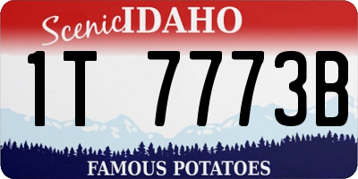 ID license plate 1T7773B