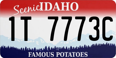 ID license plate 1T7773C