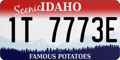 ID license plate 1T7773E