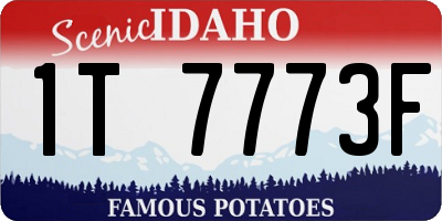 ID license plate 1T7773F