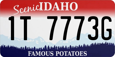 ID license plate 1T7773G